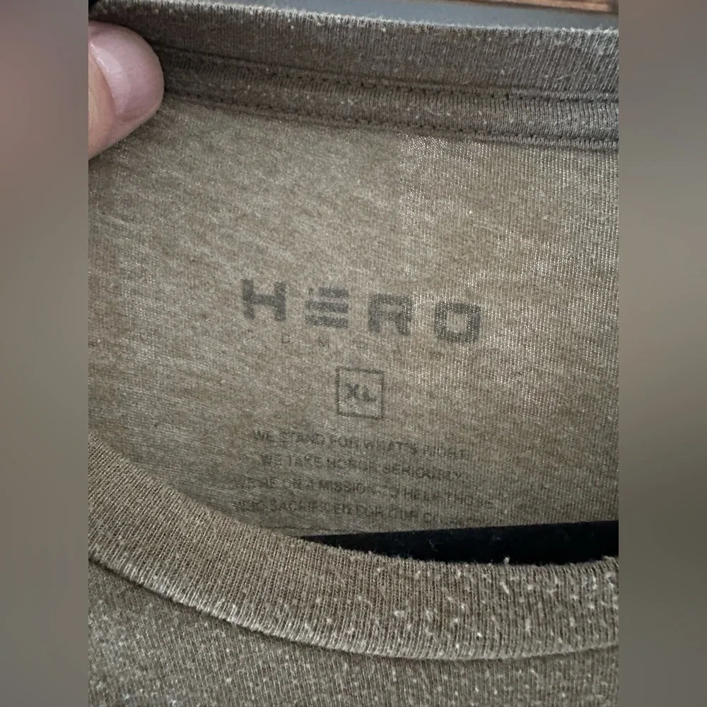 Hero Dogs & Freedom T-Shirt in Olive Green - Picture 3 of 3